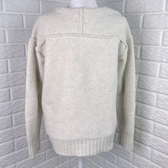 WE THE FREE EASTWOOD SWEATER OVERSIZE EXPOSED SEAM OATMEAL Free People Sz Small - Picture 5 of 12